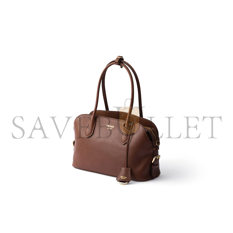 Pra*a medium leather tote bag 1bg609 (30*19*12cm)